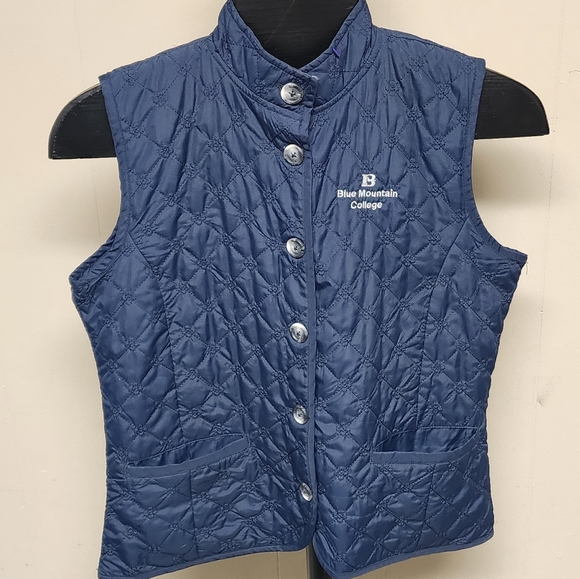 Oxford America Jackets & Blazers - Oxford America Women's Small Blue Mountain College Button Up Quilted Puffer Vest